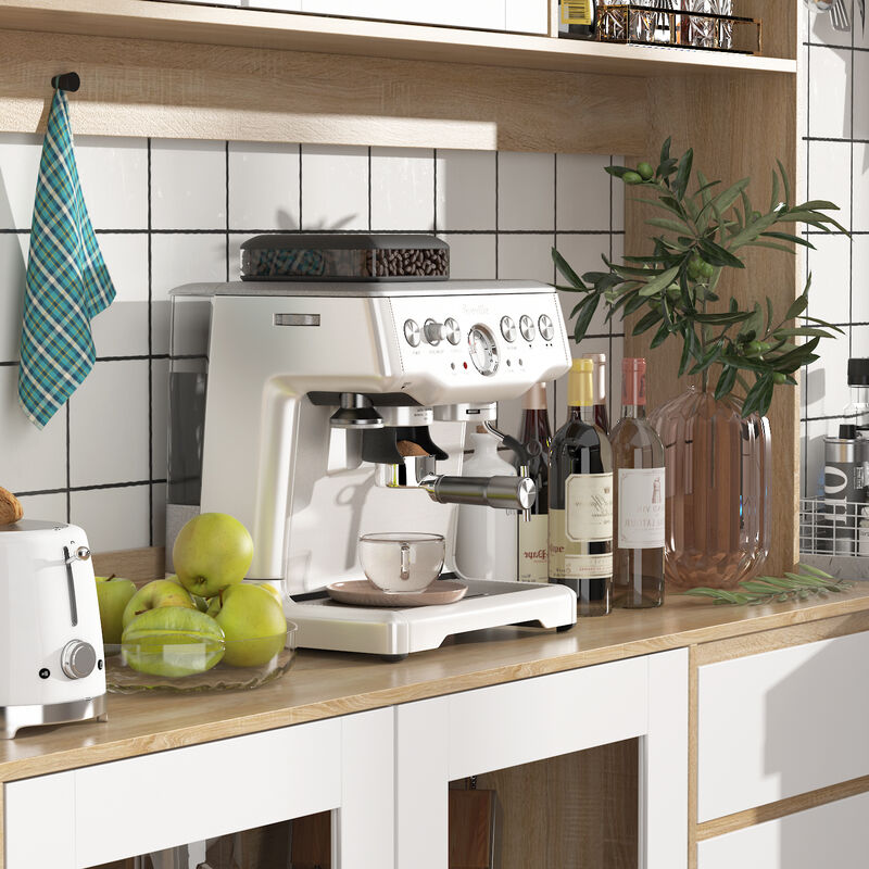 Glass Doors Light Brown Large Pantry Kitchen Cabinet With Hutch, 4-Drawers, Hooks 74.8 in. H x 63 in. W x 15.7 in. D