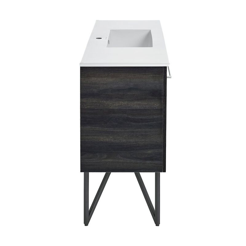 Annecy 48" Freestanding Bathroom Vanity in Black Walnut with Sink Top image number 7