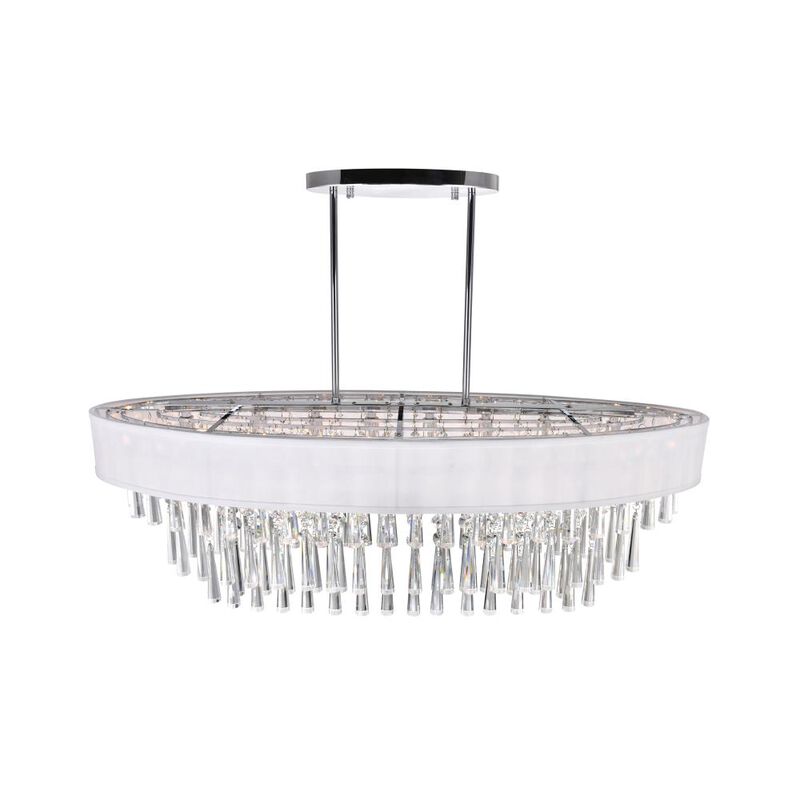 Franca 8 Light Drum Shade Chandelier With Chrome Finish