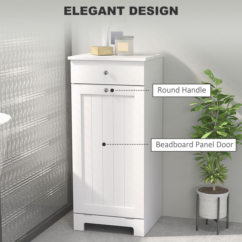 Hivvago Wooden Laundry Cabinet with Tilt-Out Basket image number 6