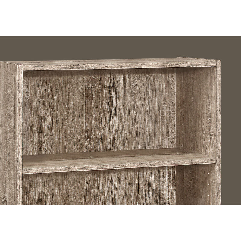 Monarch Specialties I 7477 Bookshelf, Bookcase, 4 Tier, 36"H, Office, Bedroom, Laminate, Brown, Transitional image number 4