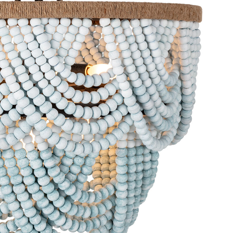 Coastal Living Ombre Wood Bead Flush Mount