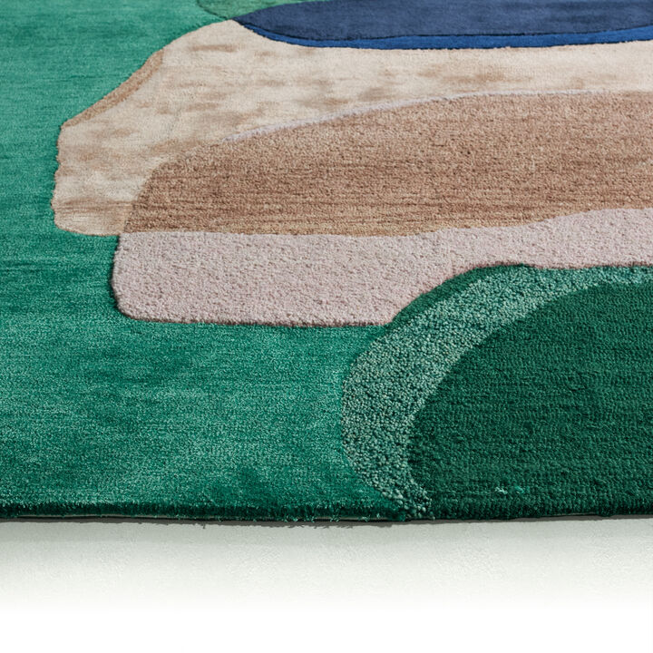 Layered Form Divya Alpine Green 12'X15' Rug