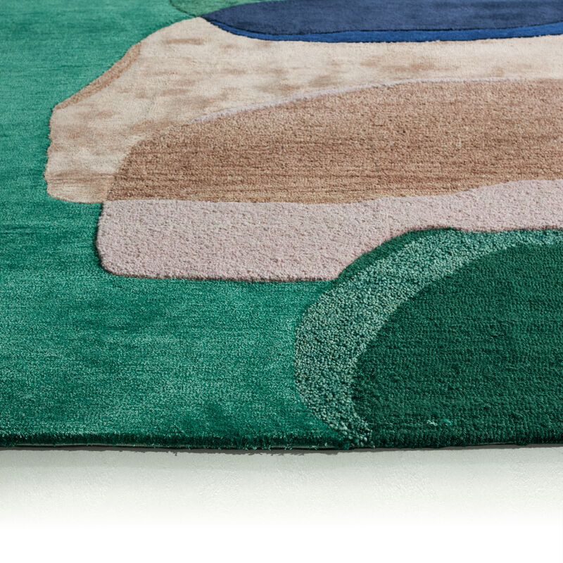 Layered Form Divya Alpine Green 12'X15' Rug image number 1