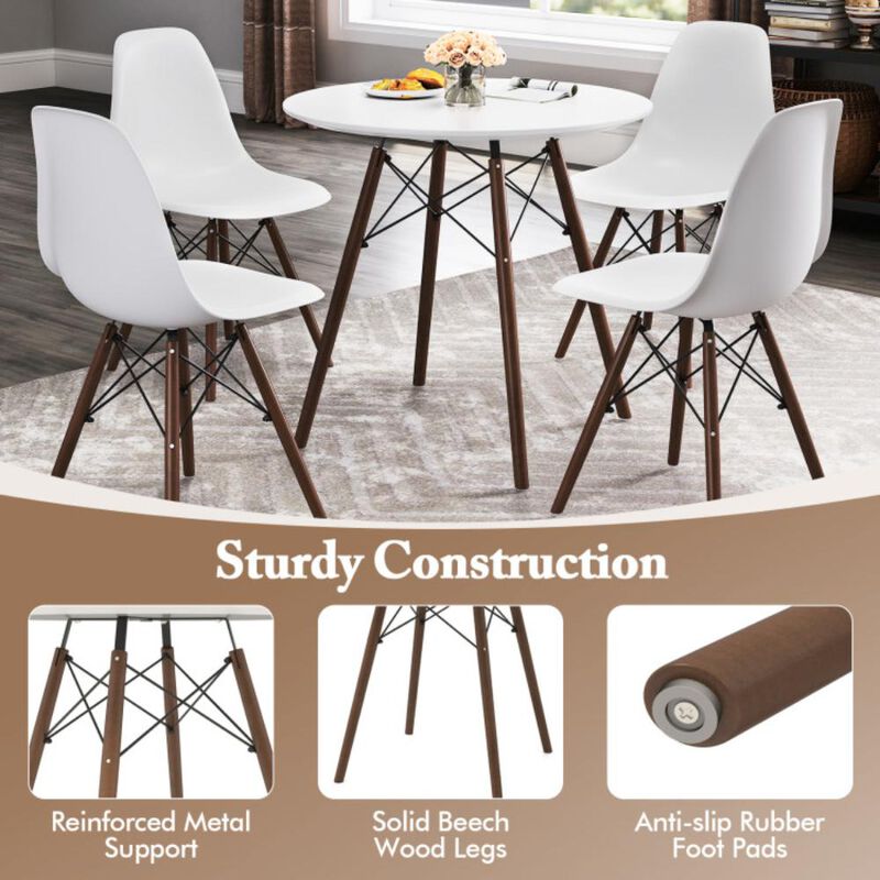 Hivvago 5 Pieces Dining Table Set With Solid Wood Leg