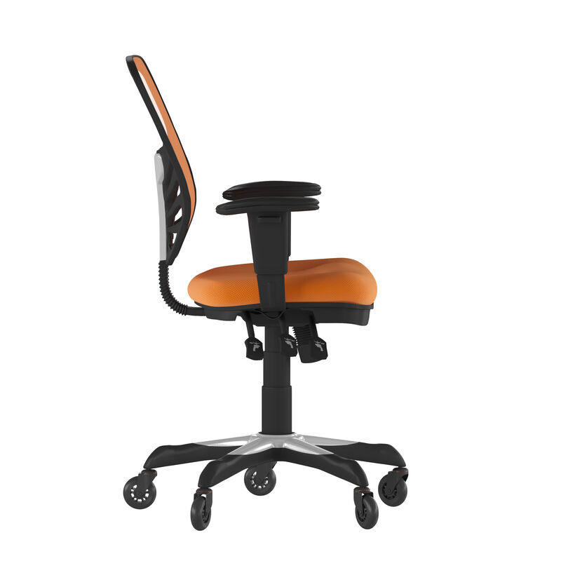 Nicholas Mid-Back   Mesh Multifunction Executive Swivel Ergonomic Office Chair with Adjustable Arms and Transparent Roller Wheels
