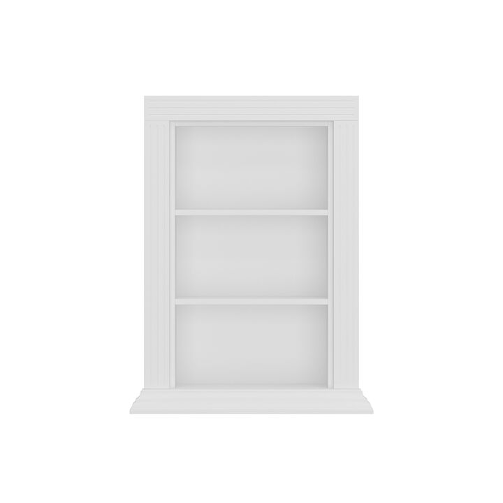 FUFU&GAGA Recessed Bathroom Wall Cabinet with three Shelves, (18.5" W x 3.8" D x 27.3" H),White