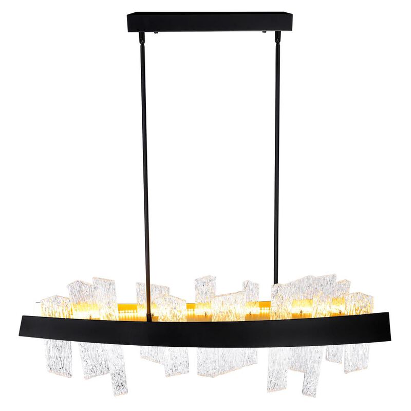 Guadiana 39 in LED Black Chandelier