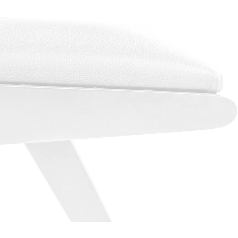 Meridian Furniture Abby Cream Vegan Leather Dining Arm Chair, Set of 2