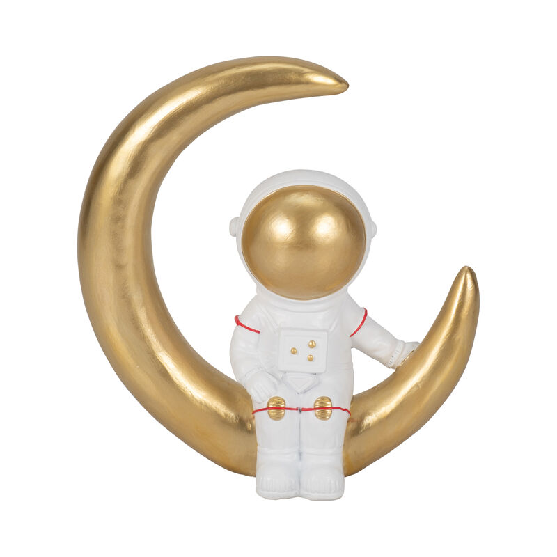 7" Space Man On Crescent Moon image number 0