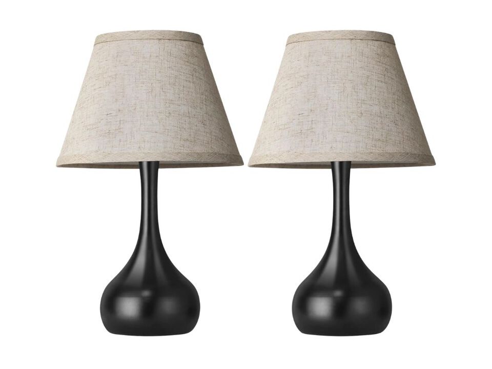 17&rdquo; Touch Table Lamps Set of 2, 3-Way Dimmable with Bulbs Included