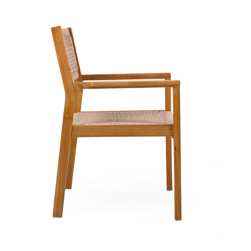 Merax 2 Pieces Acacia Wood Dining Chairs