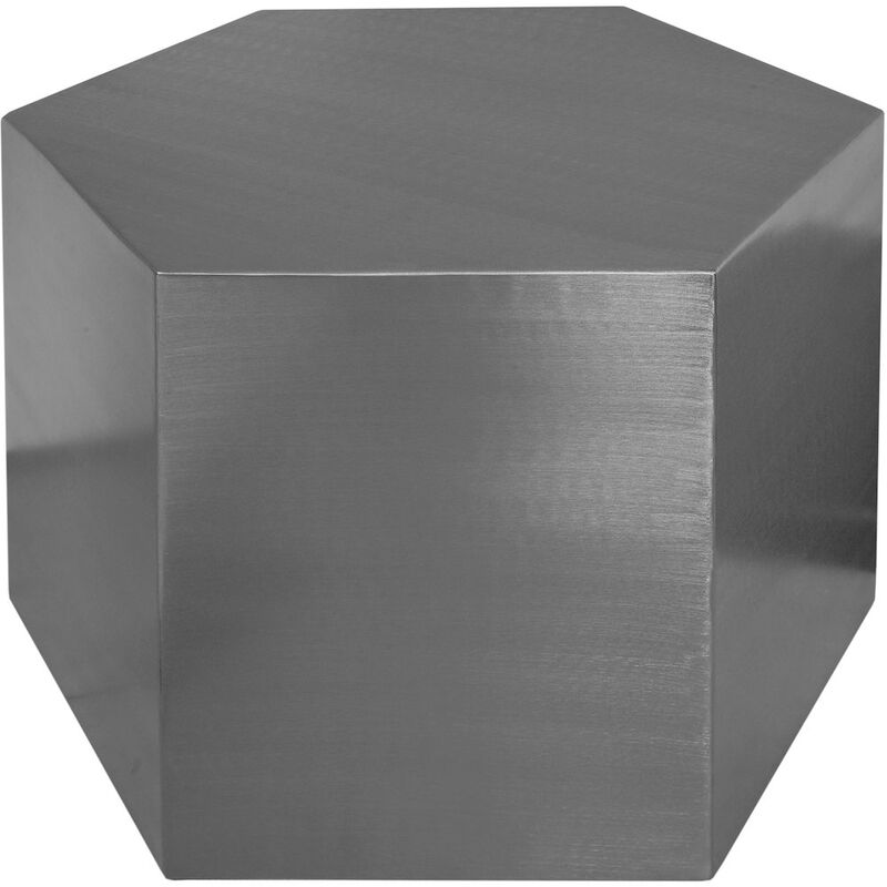 Meridian Furniture Hexagon Brushed Chrome Coffee Table