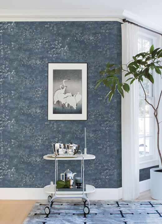 Arian Blue Inkburst Wallpaper (Set of 2)