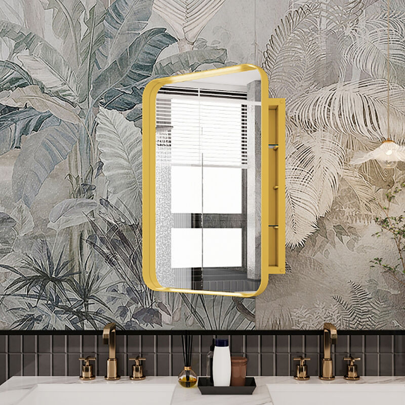 ELEMENT ACE Recessed Medicine Cabinet with Adjustable Shelves and Mirror image number 4
