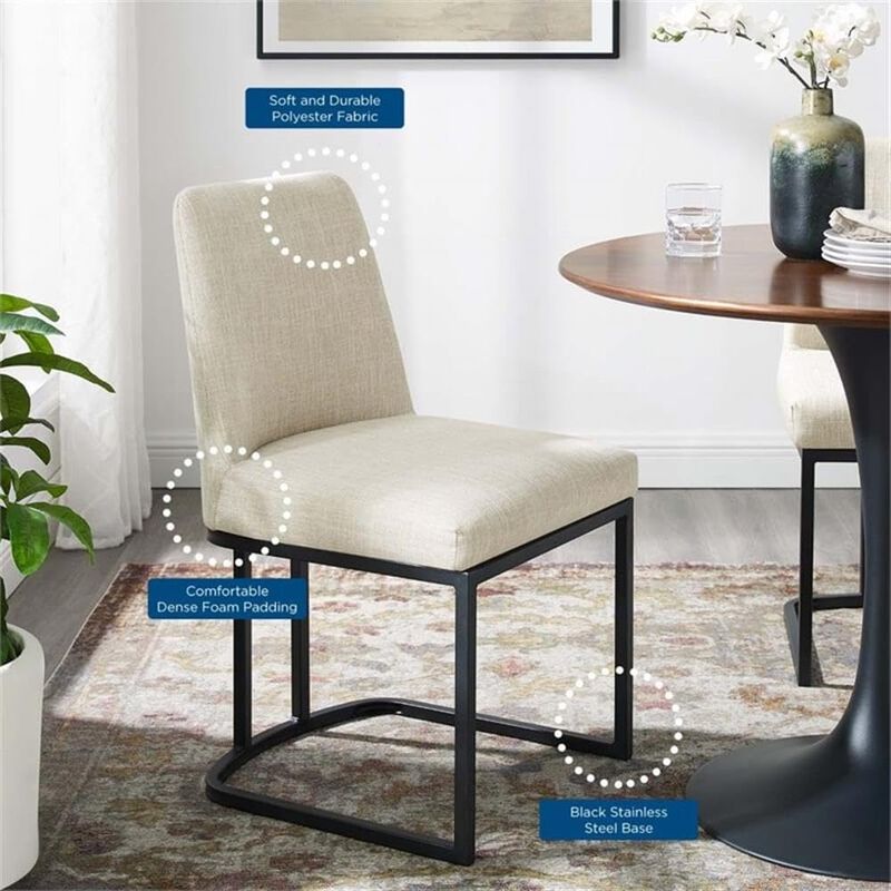 Amplify Sled Base Upholstered Fabric Dining Side Chair image number 8