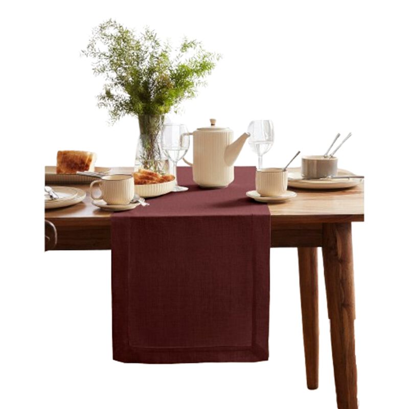 Solino Home Sonoma 100% Linen Table Runner &ndash; Handcrafted, Machine Washable, Perfect for Holiday and Everyday Dining