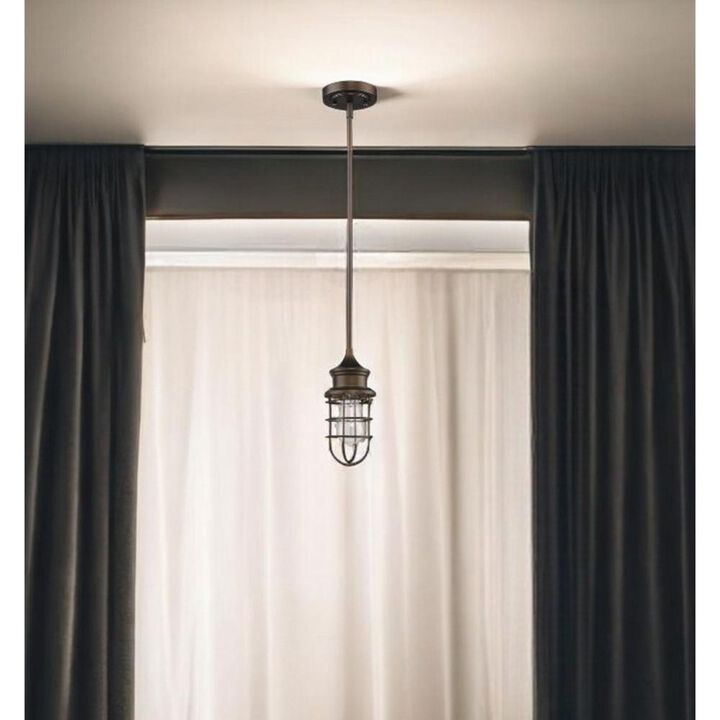 Hivvago Bronze Lantern Metal Dimmable Ceiling Light With Bronze Shades