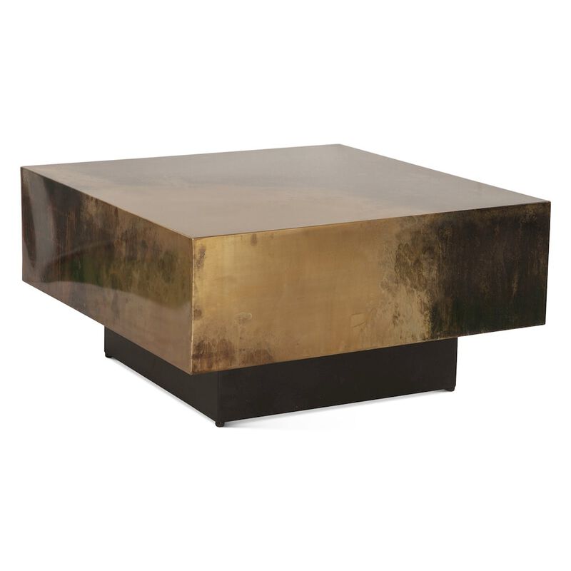 World Interiors St. George 35" Coffee Table in Oxidized Copper image number 1