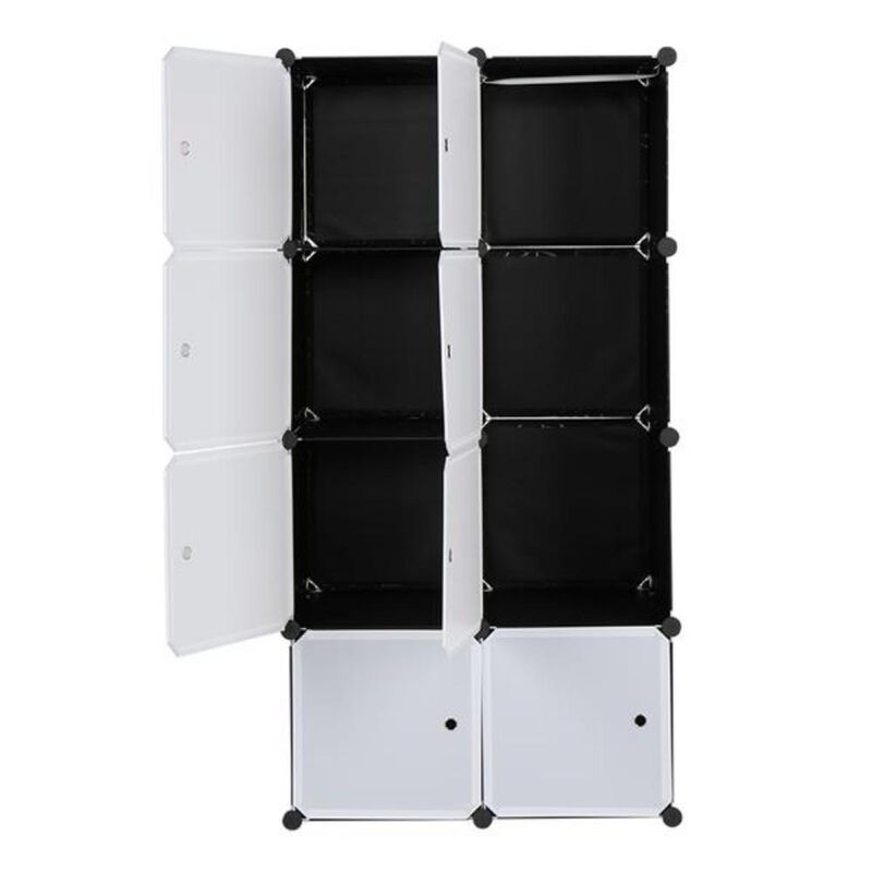 8-Cube Organizer with Stackable Storage Shelves for Versatile Home & Office Organization