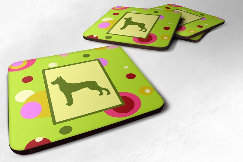 Caroline's Treasures CK1080FC Great Dane Foam Coasters (Set of 4), 3.5 H x 3.5 W, Multicolor image number 0