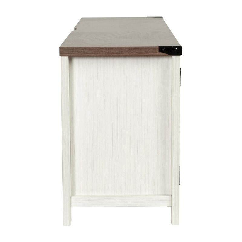 Flash Furniture Farmhouse Barn Door TV Stand in White for TV's up to 65 ines - 59 image number 4