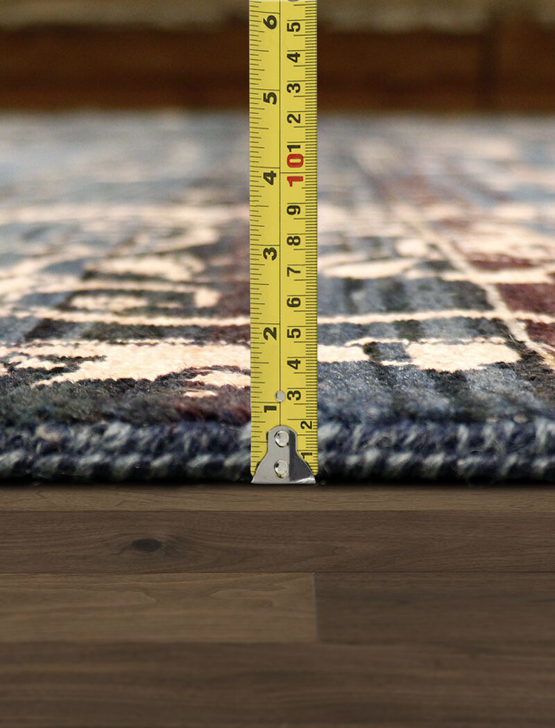 Pasargad Home Transitional Hand-Knotted Blue Bsilk & Wool Area Rug-10' 0" X 14' 0" image number 5