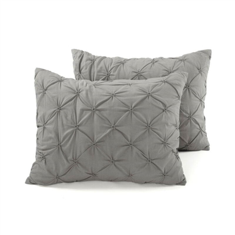 Soft Cotton Comforter Set &ndash; 3-Piece Pleated Design for a Modern Bedroom