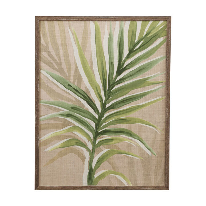 Burlap Palm Frond I