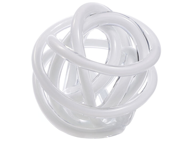 Hand Blown Infinity Knot Sommerso Art Orbit Glass Ball