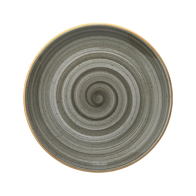 Space dia.7.5" Round Grey Porcelain Plate (Set of 4)