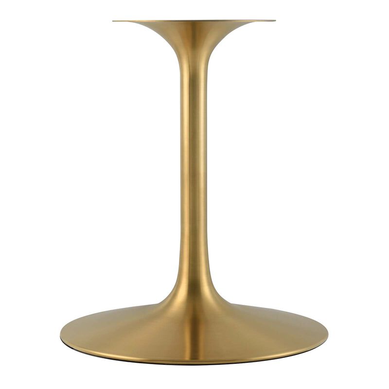 Modway - Lippa 40" Round Artificial Marble Dining Table Gold White