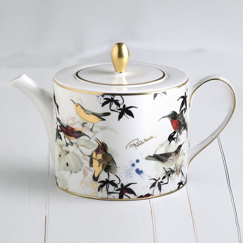 Tea Pot or Coffee Pot GARDEN'S BIRDS   diam. 4.75", H 4.5" image number 2