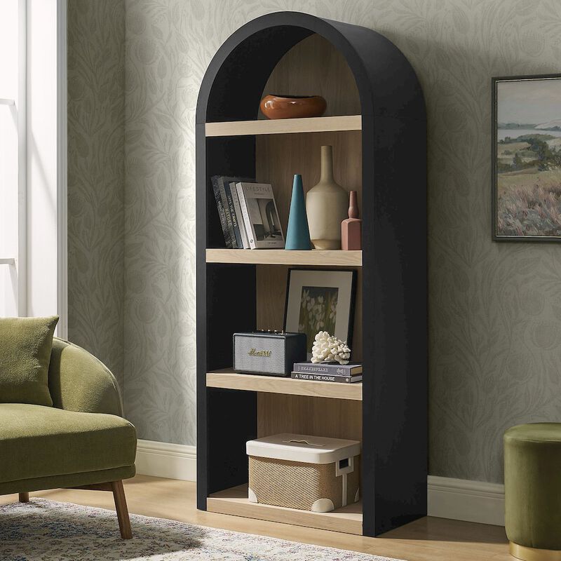 Caleb 4 Arched Display Shelf Bookcase image number 6