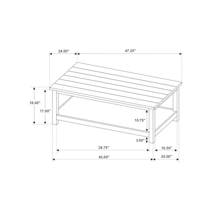 Coaster Payne 2-piece Coffee and End Table Set Distressed Brown