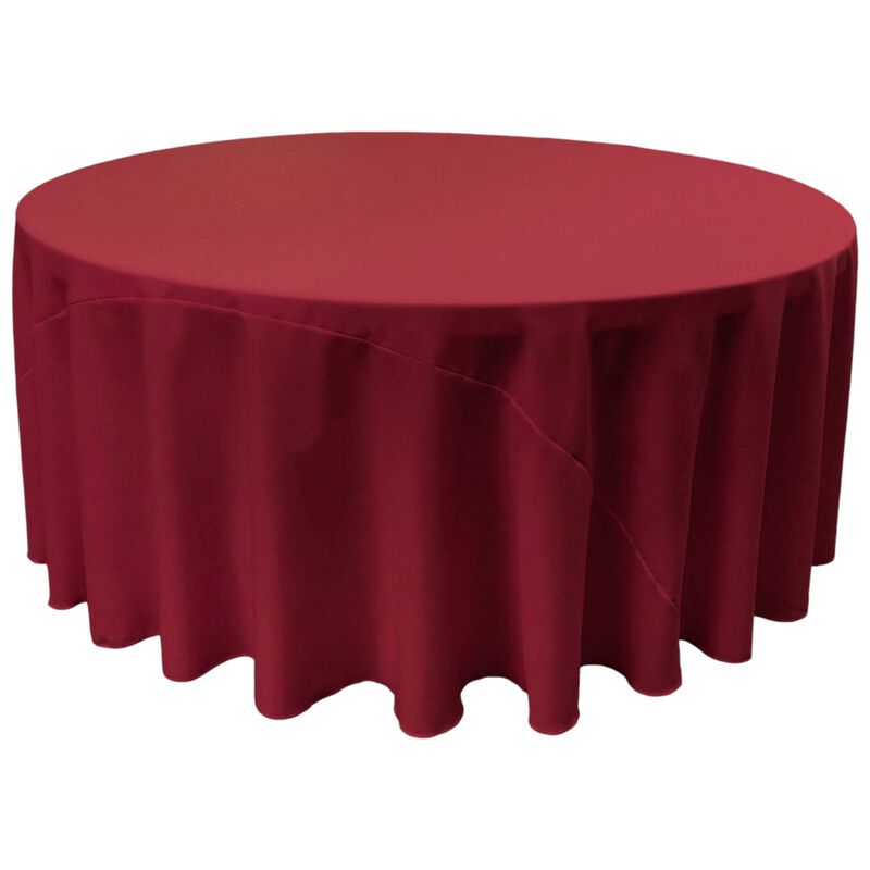 Polyester Poplin Round Tablecloth 132 Inch for Banquet and Dining Tables image number 0