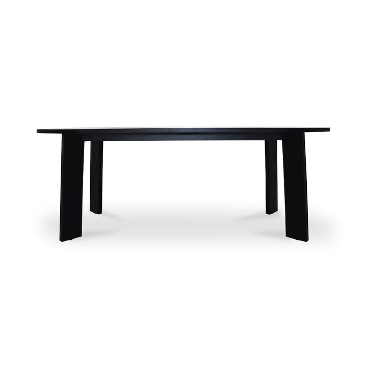 Moe's Home Collection Delta Oval Outdoor Dining Table Black