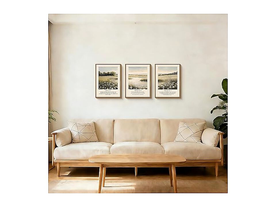 Christian Scripture Framed Canvas Wall Art Vintage Bible Verse Decor Jesus Room