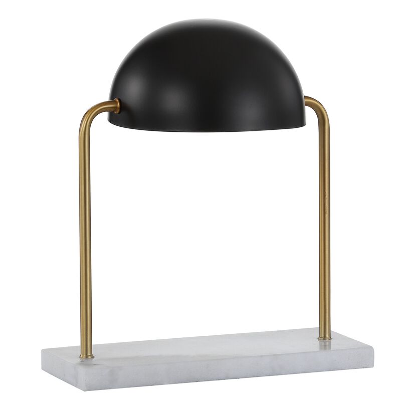 Porter Art Deco Dome Lamp with Marble Base