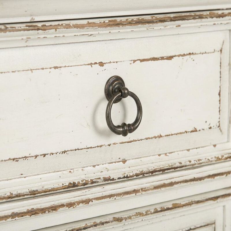 Liberty Furniture Antique White Nightstand with Charging Station and Storage image number 3