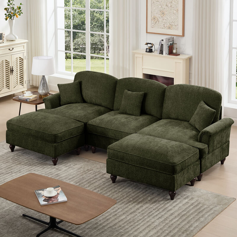 Tugweb U Shape Sectional Sofa image number 4