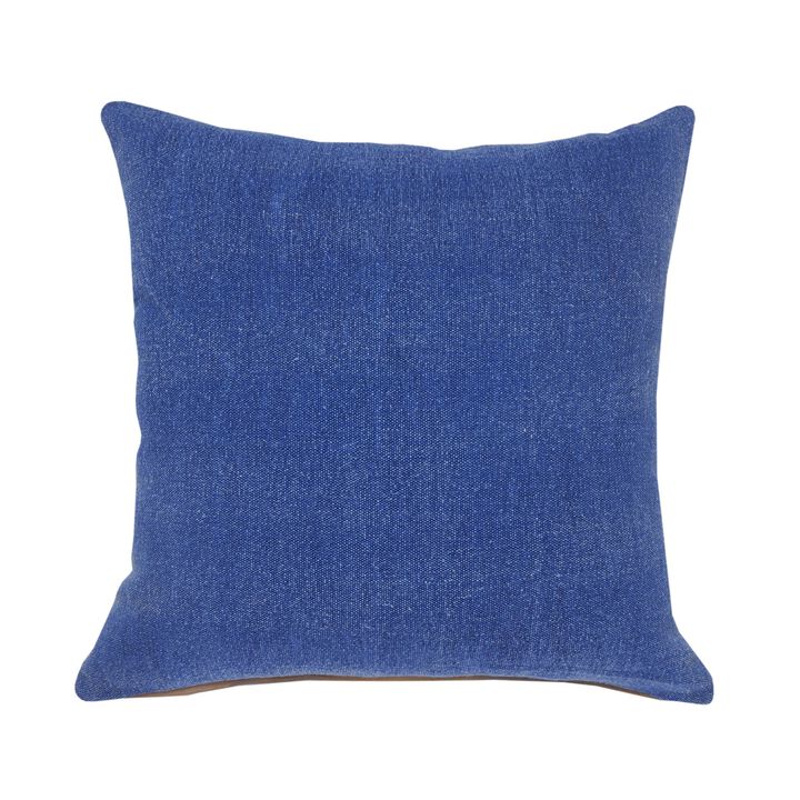 20" Classic Blue Solid Square Throw Pillow