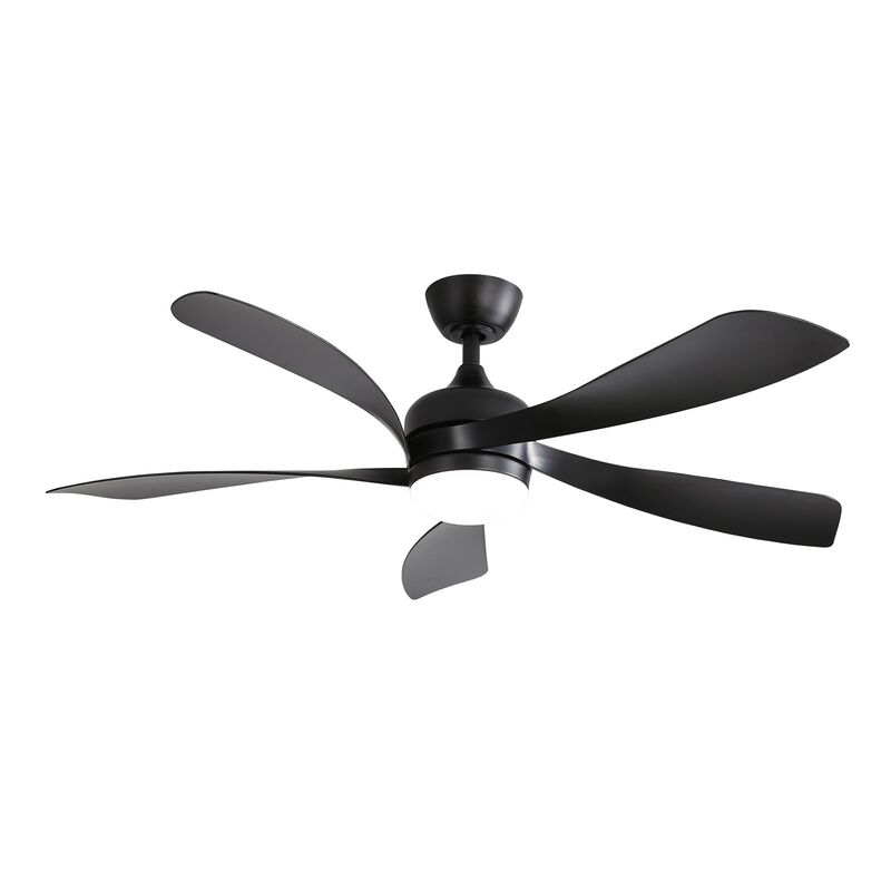52 Inch Modern Ceiling Fan With 3 Color Dimmable 5 ABS Blades Remote Control With Led Light image number 0