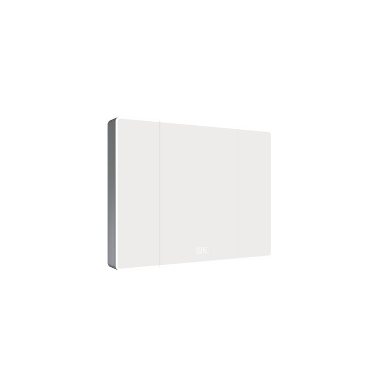 ELEMENT ACE Aluminum Medicine Cabinet Mirror with LED Lighting and Defogging Function - 35x28 Inch Bathroom Storage Solution
