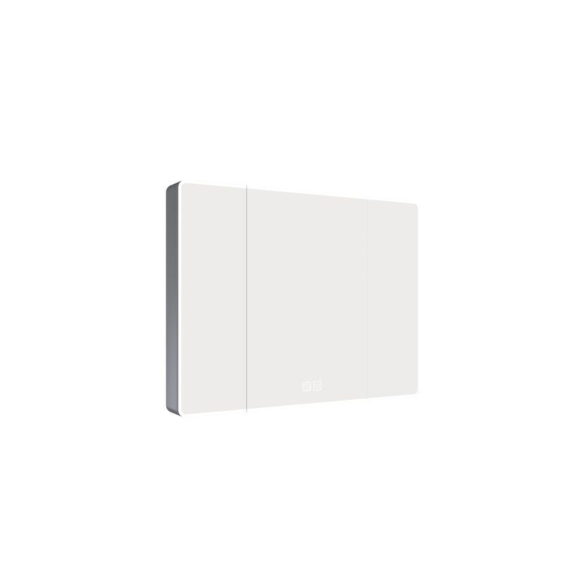 ELEMENT ACE Aluminum Medicine Cabinet Mirror with LED Lighting and Defogging Function - 35x28 Inch Bathroom Storage Solution image number 0