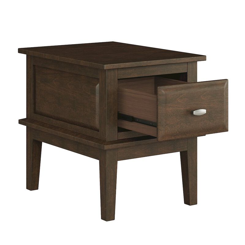 Lexicon Minot Asian Hardwood End Table in Brown Cherry