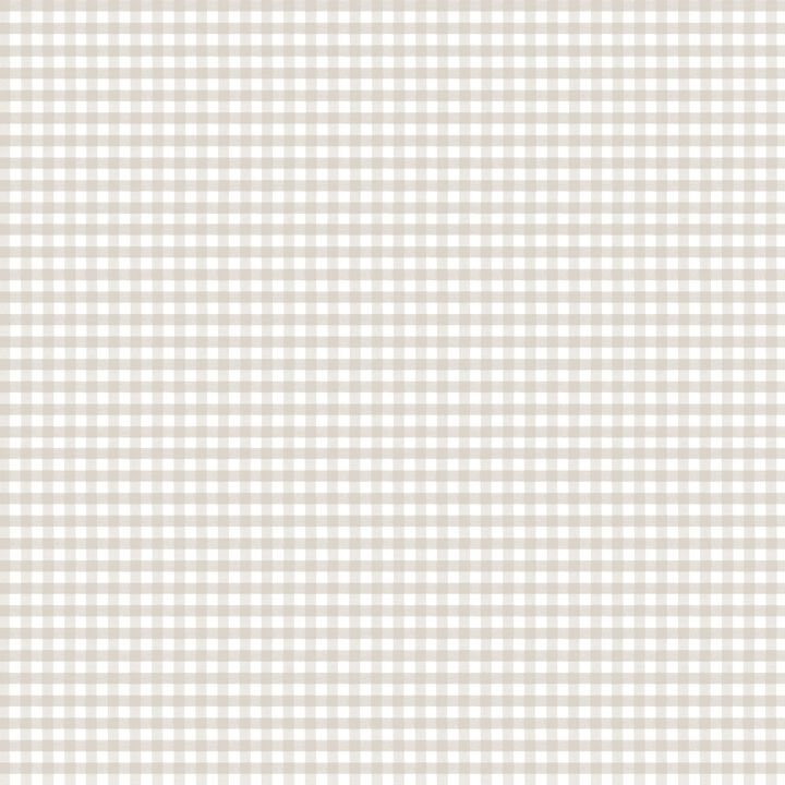 Blooming Garden Check Plaid Beige Wallpaper 8390