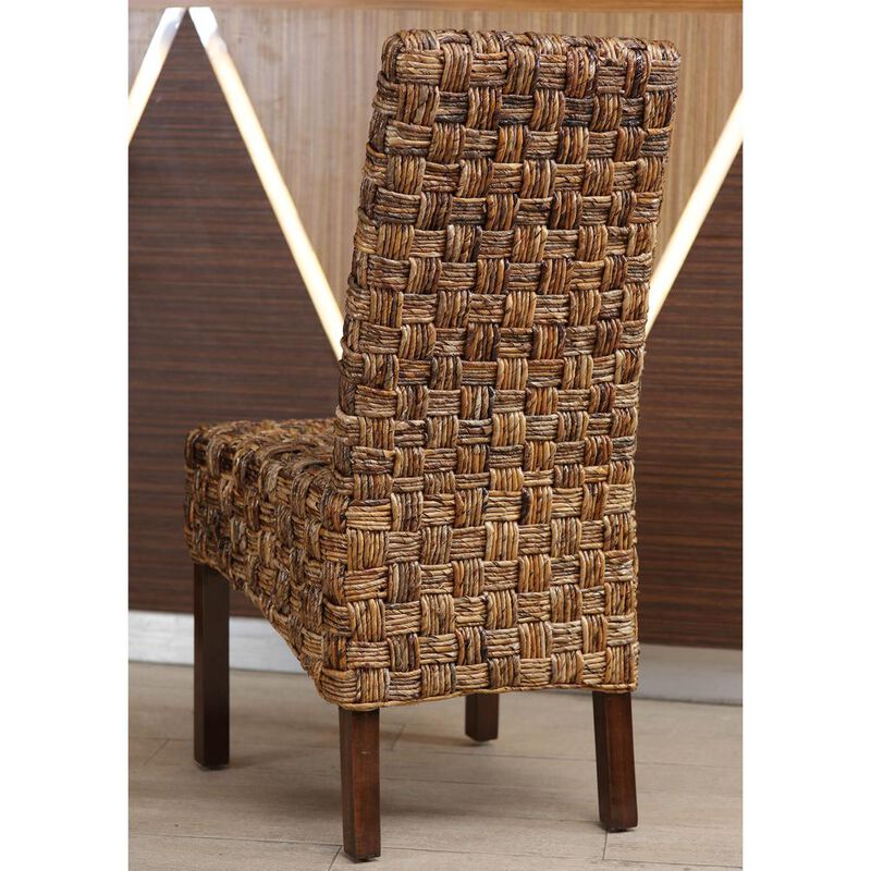 International Caravan Set of Two Victor Woven Abaca Dining Chair