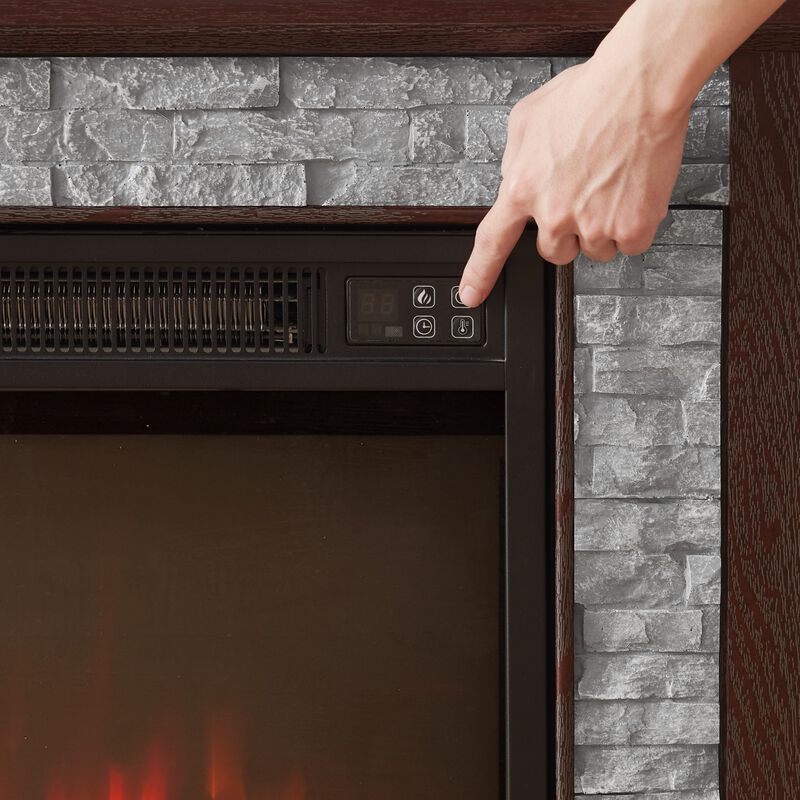 Modern TV Stand with 23" Electric Fireplace image number 6