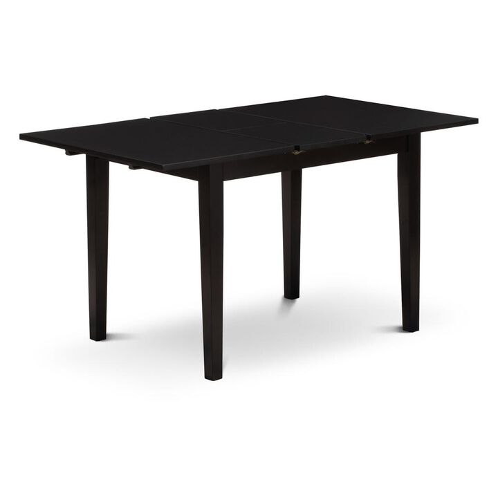 East West Furniture Dining Table Black, NFT-BLK-T